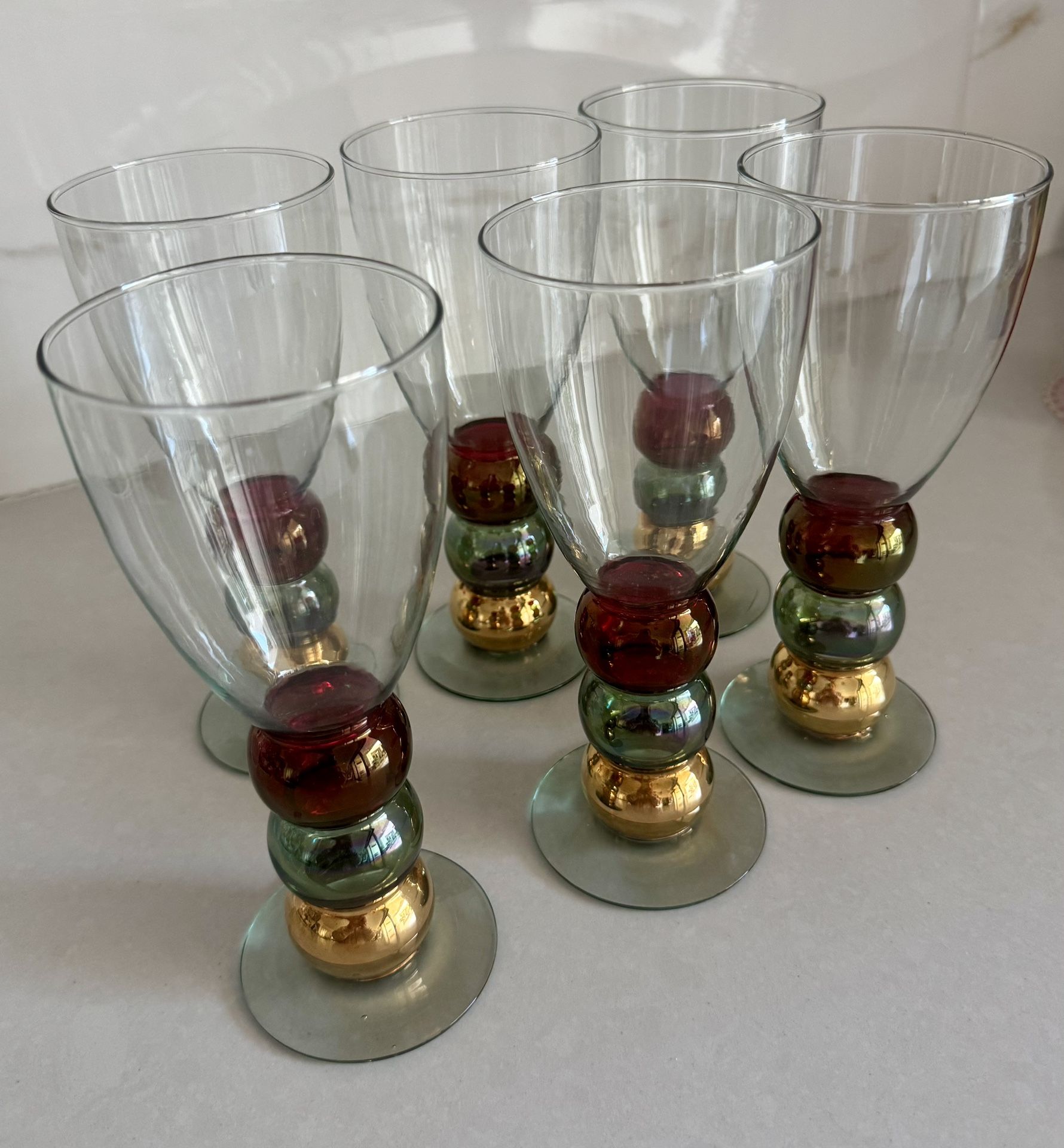 6 Festive Water Glssses