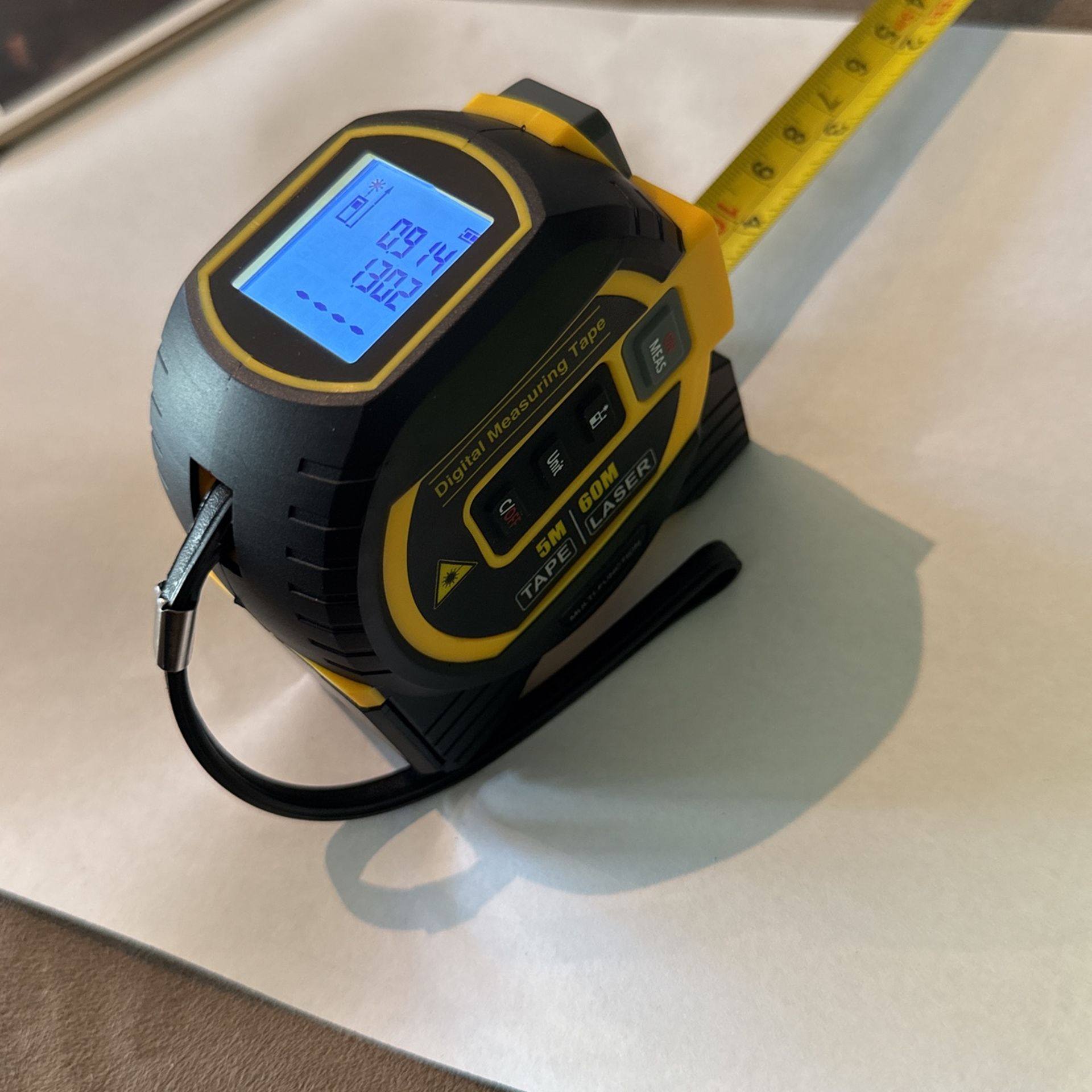Measuring tape laser