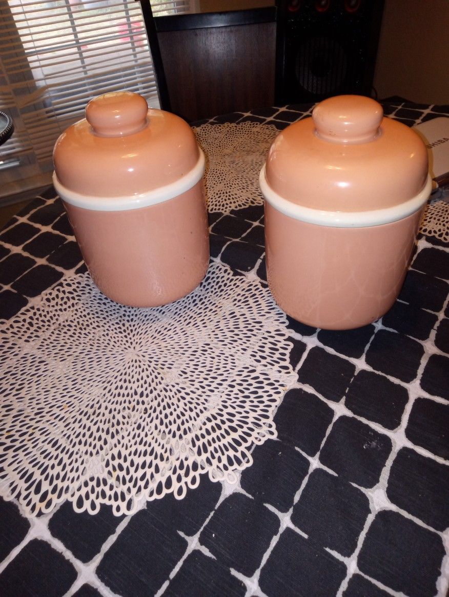 Storage Containers Ceramic In Good Condition Both For $10
