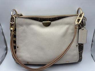 Coach Handbag snake skin trim