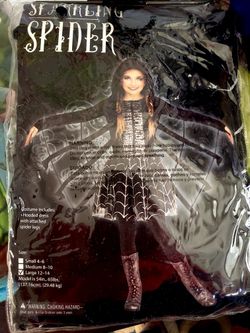 Sparkling Spider-costume, Size L 12-14