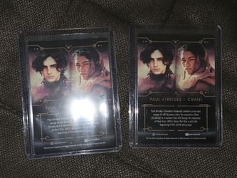 2022 ZeroCool Dune Chani Trading Card Lot of 2 Zendaya Movie Cards Sleeved Top Loaded