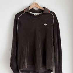 2023 Adidas X Wales Bonner Brown Velour Track Top