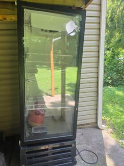 Commercial refrigerator with glass door