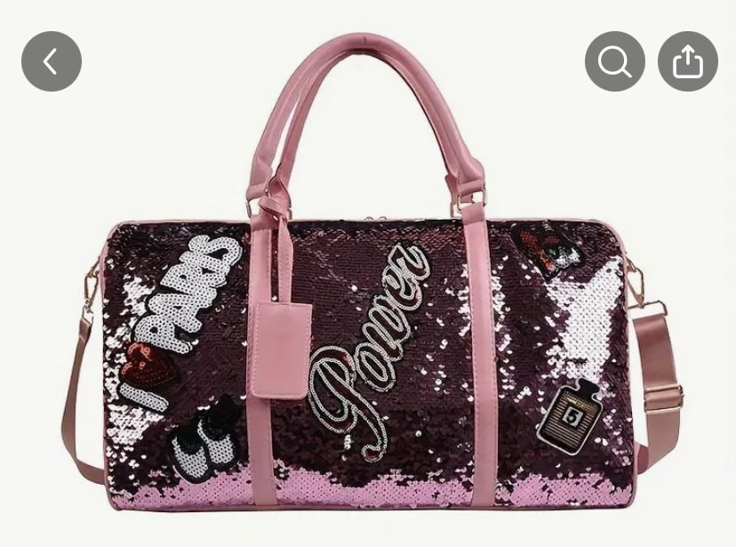 Pink Duffle Carry On Overnight Bag