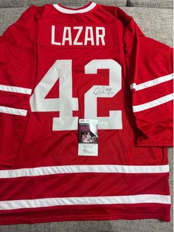 Curtis Lazar AUTOGRAPHED Signed Custom Hockey Jersey -  JSA Coa - Team Canada