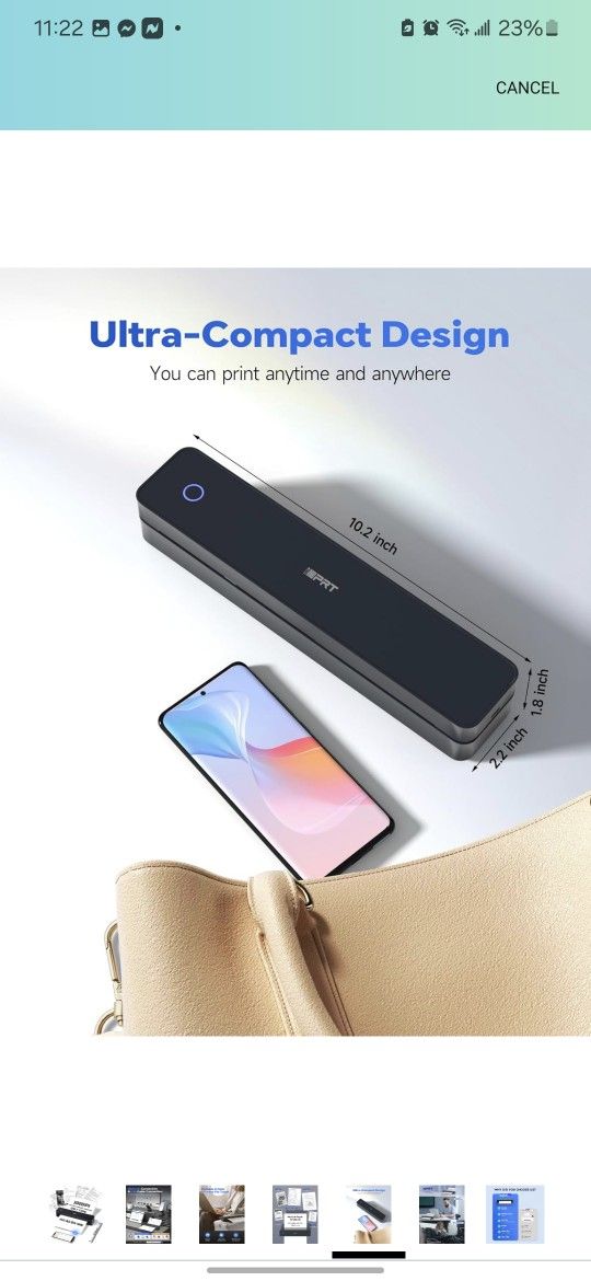 Portable Printer W Paper
