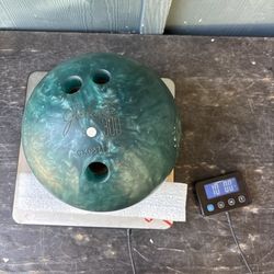 Vintage Brunswick Galaxie 300 Blue 10lb Drilled Polyester Polished Bowling Ball
