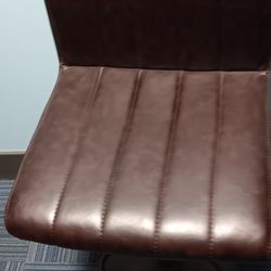  Soft Leather Bar Stool - Brown