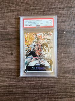2025 One Piece ST22 EN Ace & Newgate #001 Black & White Alt Art PSA 10 Gem Mint