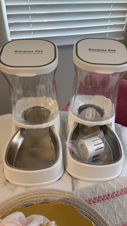 Dog Feeder and Water Dispenser Set