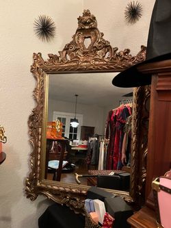 Ornate Gold Rococo Wall Mirror