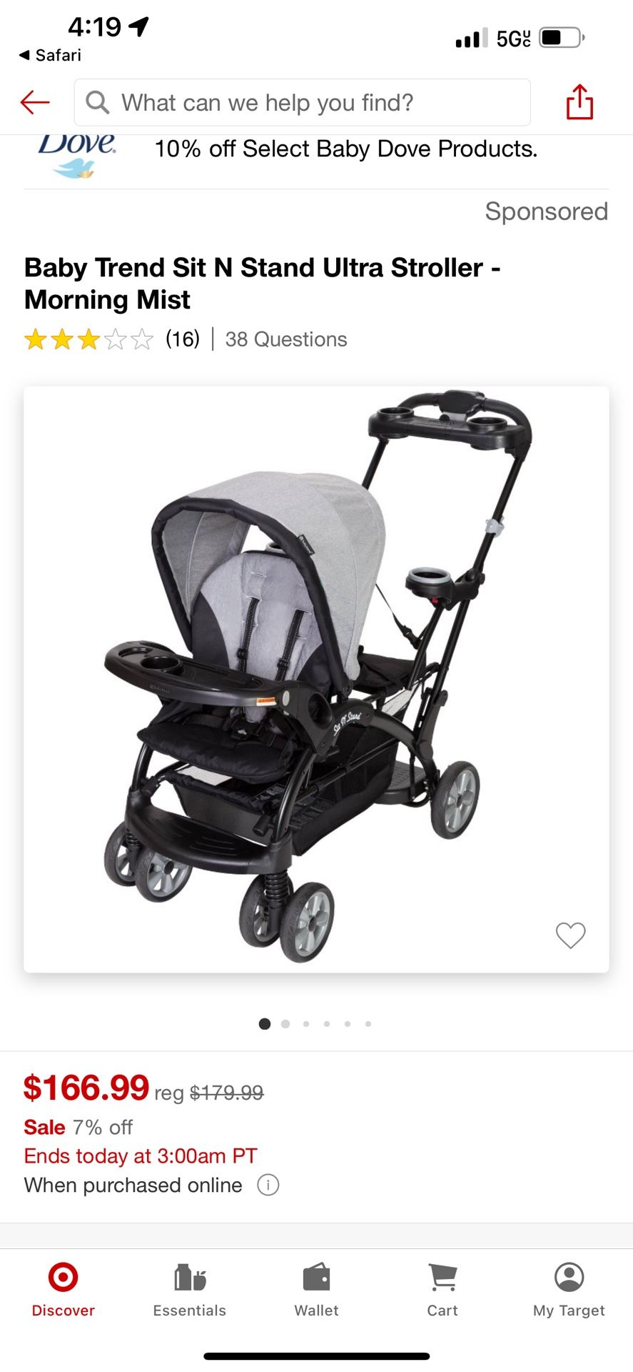 Baby Trend Sit N Stand Double Stroller