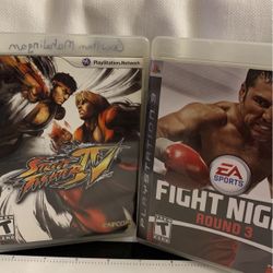 PlayStation PS3 Street Fighter 4 , Fight Night Round 3