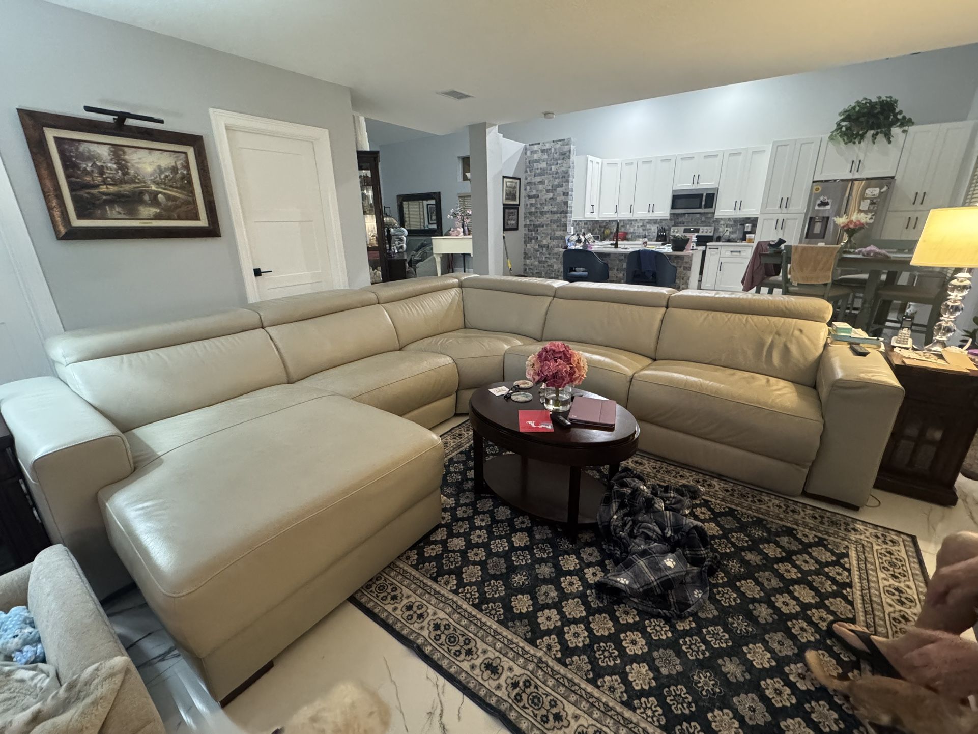 Large Leather sectional