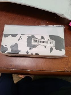 Cow Print Clutch/wallet