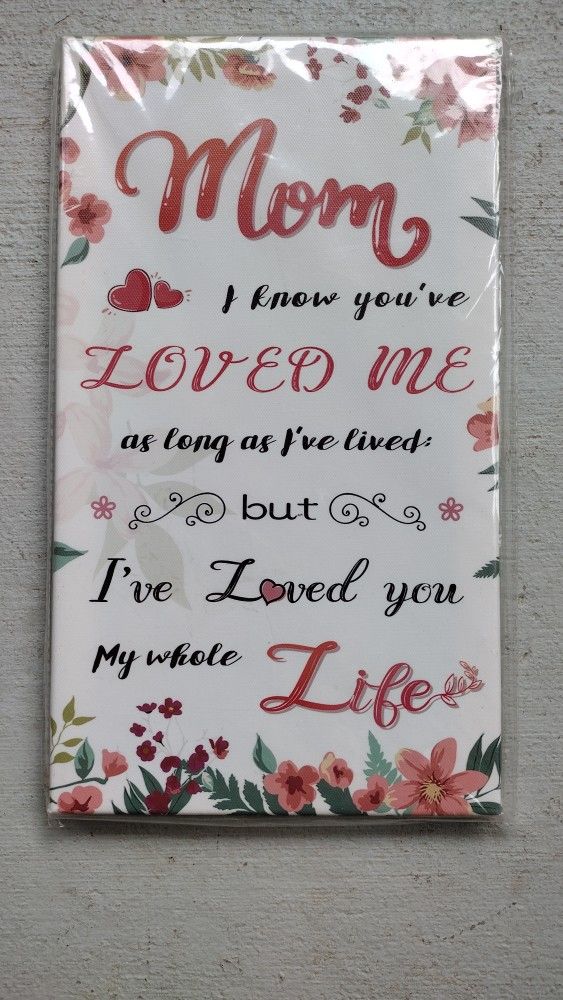 New Canvas Wall Art Print, Gift For Mom. Special Gift For Mom