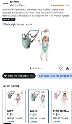 Baby Walking Harness, Handheld Kids Walker Helper, New Upgrade Breathable and Adjustable Toddler Infant Walker Harness Assistant Belt with Instruction