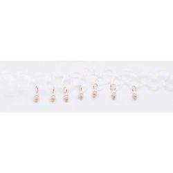 ONE LEFT Cute NEW Stretch Band With White And Gold Beading Women’s Teen’s Girl’s Fashion Choker