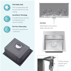 Single, Bowl Top Mount Drop in kitchen sink