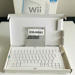 Nintendo Wii Wireless Keyboard With Sensor & Instructions 