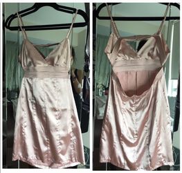 Pink satin dress size medium