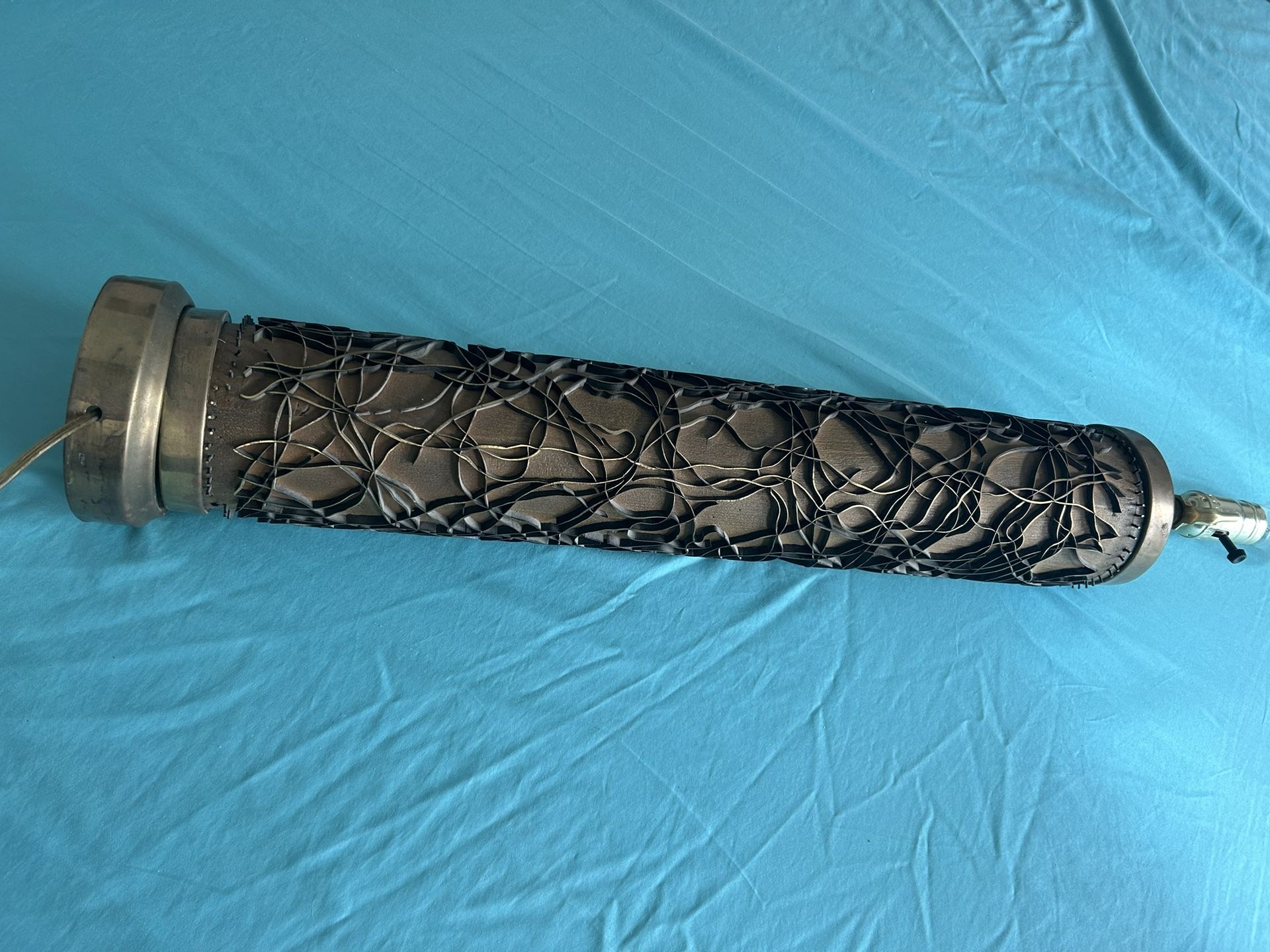Vintage danish Wallpaper Roller Lamp