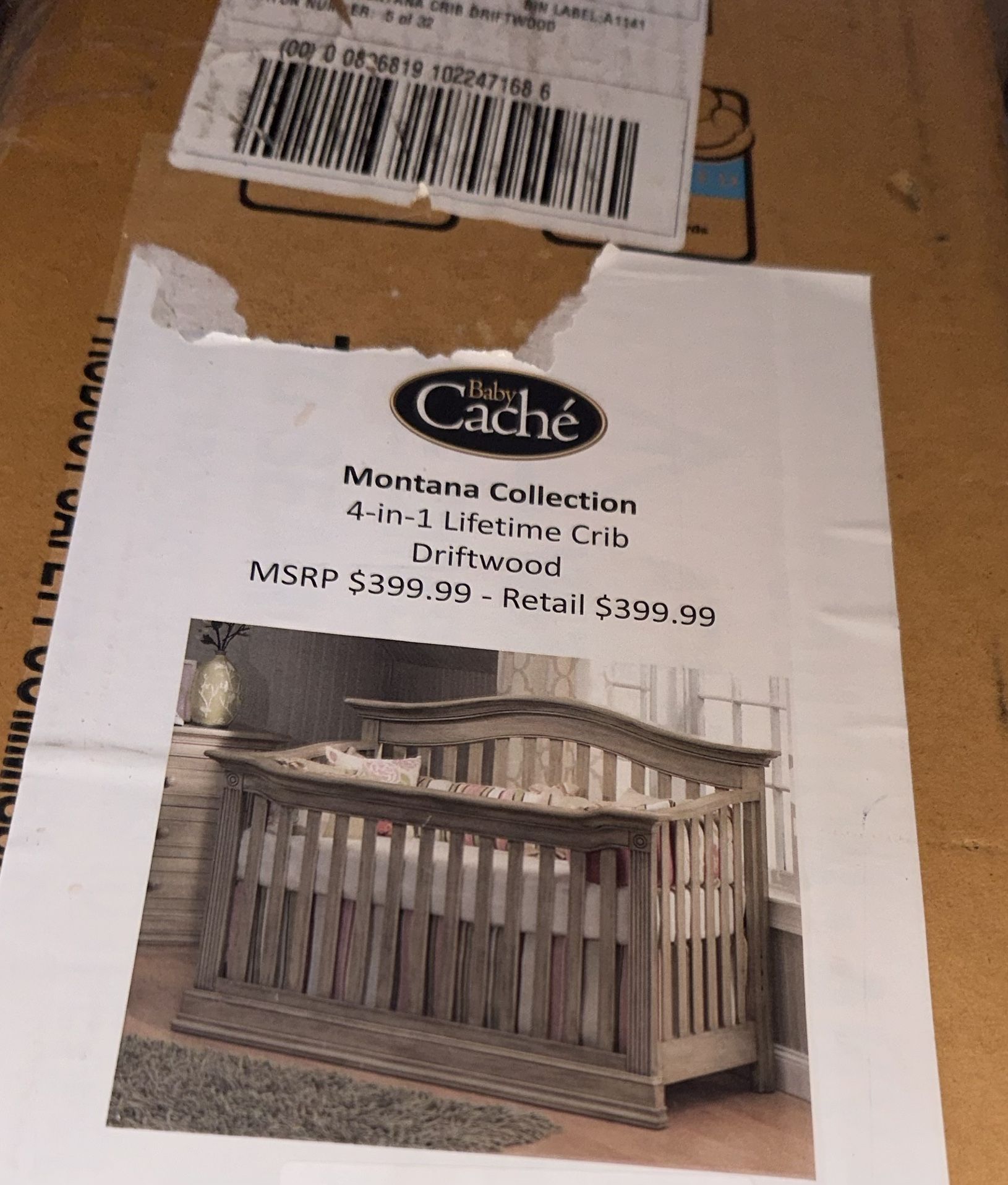 Baby Caché Montana Collection in Lifetime Crib Driftwood