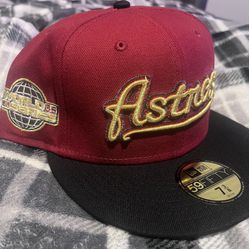7 1/4 & 3/8 Houston Astros Fitted Hat. New Era 59 Fifty 05 WS Patch. New NWT