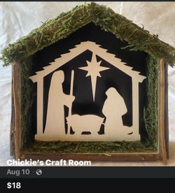 Handmade nativity crèche Chickie’s Craft Room