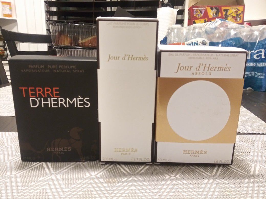 Hermes Perfume and Hermes Body Lotion Set