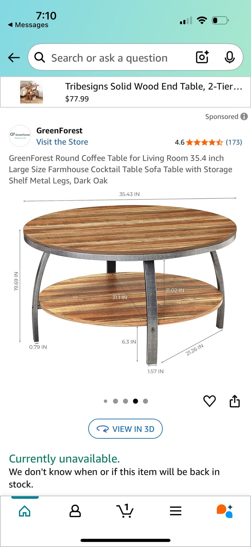 Round Coffee Table