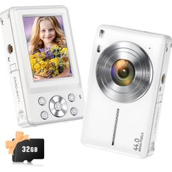 Digital Camera, Jukanur Upgraded Camera for Kids with 32GB Card