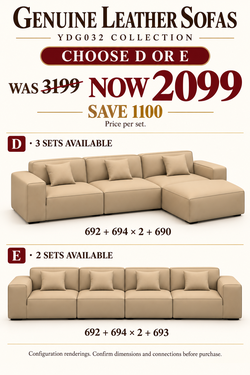 Genuine Leather Sectional Sofa Sale！！！