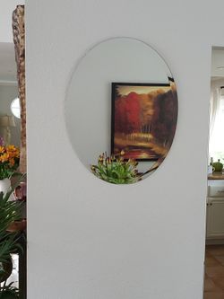 Oval Wall Bevelled Mirror
