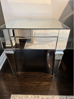 Mirrored side table