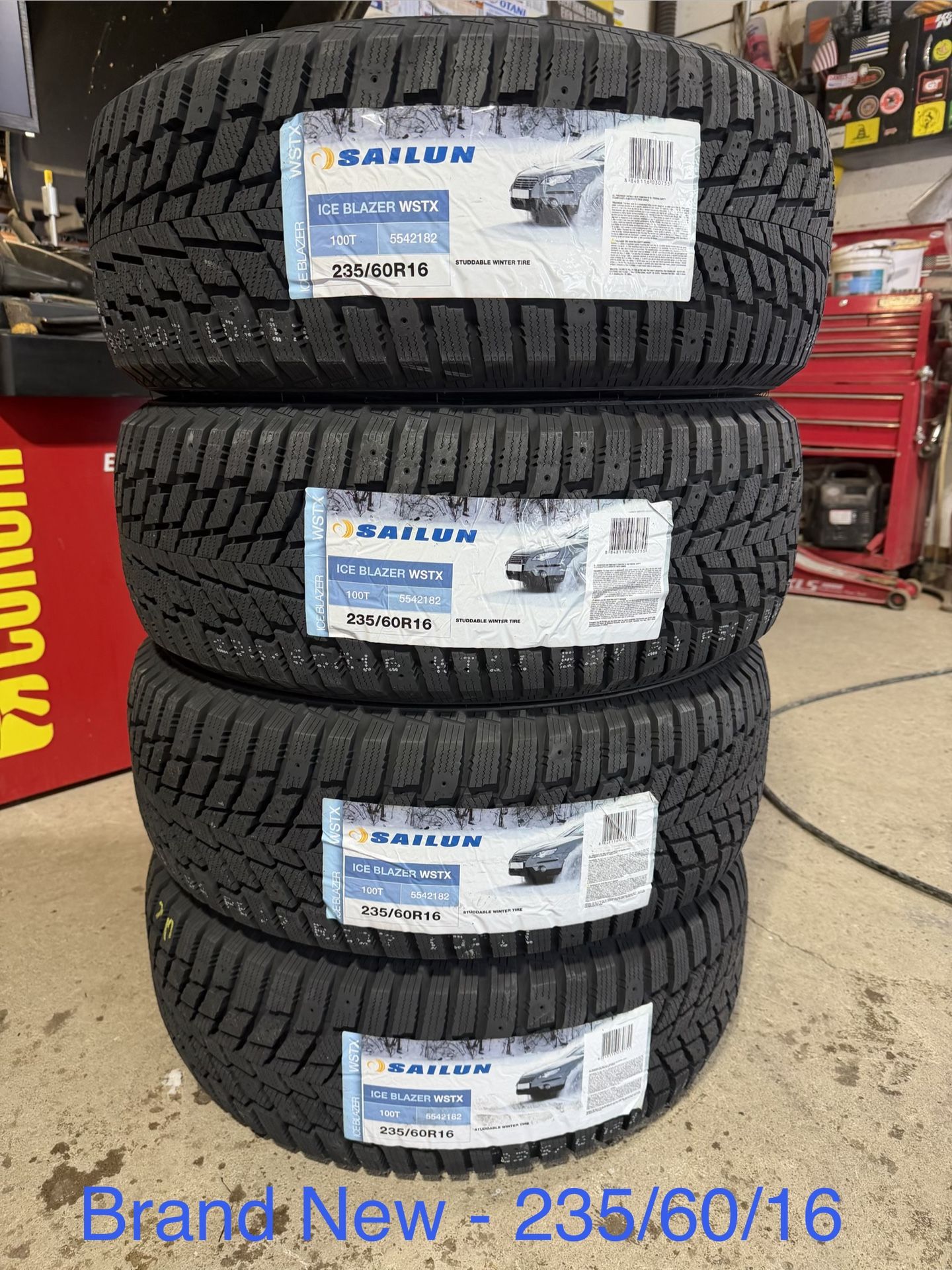(4) - 235/60/16 Sailun Ice Blazer WSTX Snow Tires 