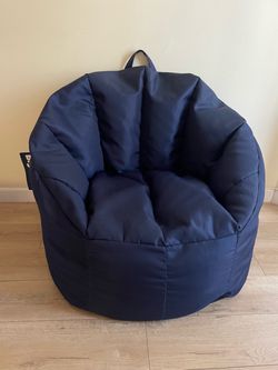 Dark blue navy bean bag big joe