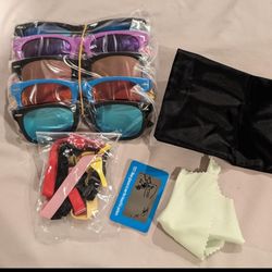 NEW Pack Of 5, Kids Polarized Sunglasses Silicone Frame Children Party Pack Azuza