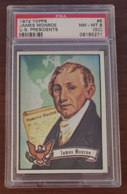 1972 Topps James Monroe PSA Mint 8