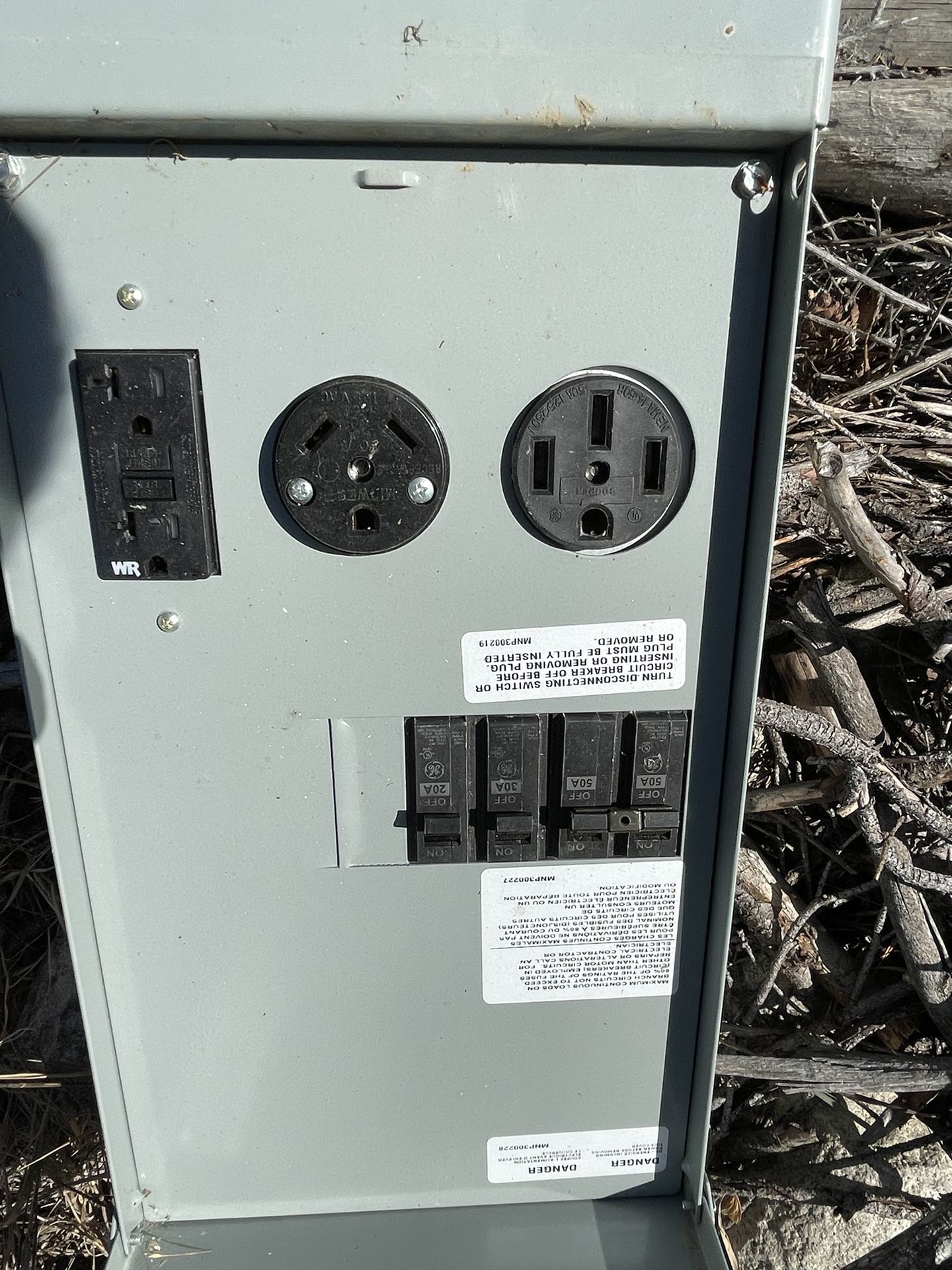 RV Pedestal Electrical Pole 50, 30, 15 Amp