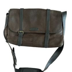 Trask Italian Leather Messenger Bag