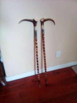 Elk Horn Handle Walking Sticks/Canes