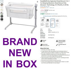 SwaddleMe by Ingenuity DreamSecure 2-in-1 Co-Sleeping Bassinet