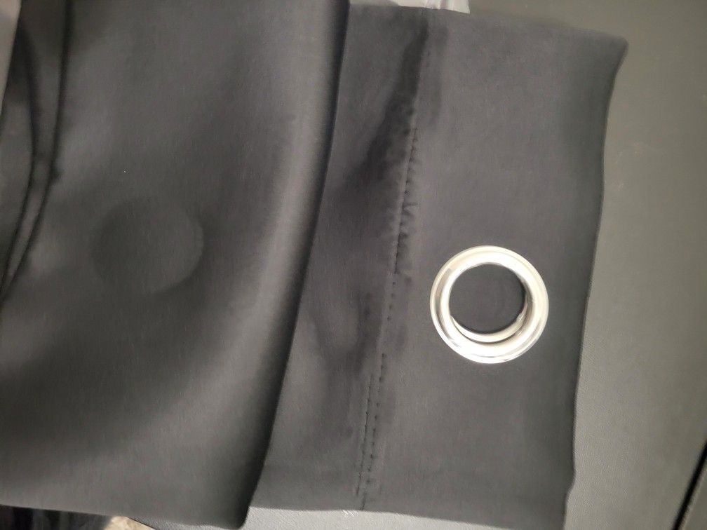 Black Thermal Blackout Insulated Curtains, 2 Panels With Grommet Top