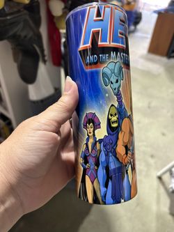 Custom Tumbler Retro 80s He-Man Cartoon Themed