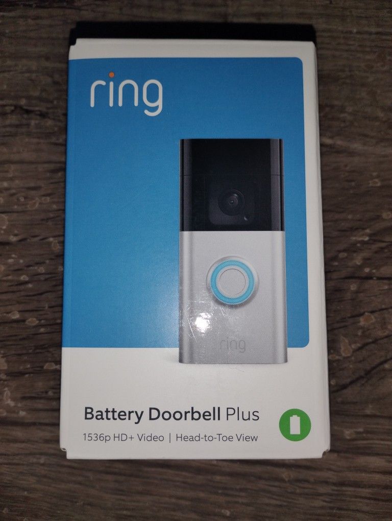 RING BATTERY DOORBELL PLUS 1536p HD+ VIDEO DOORBELL CAMERA NEW