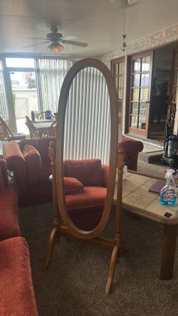 Cheval Oak Mirror Good Condition