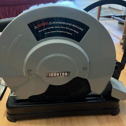 Metal Chop Saw Dry-cut, Ironton model: J1G-KE2-355 120V~, 60Hz, 15Amp, 3800 Blade diameter: 14in.