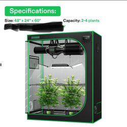 Grow tent 5ft X 4ft X 2ft